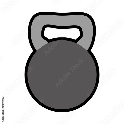 dumbbell icon over white background. vector illustration