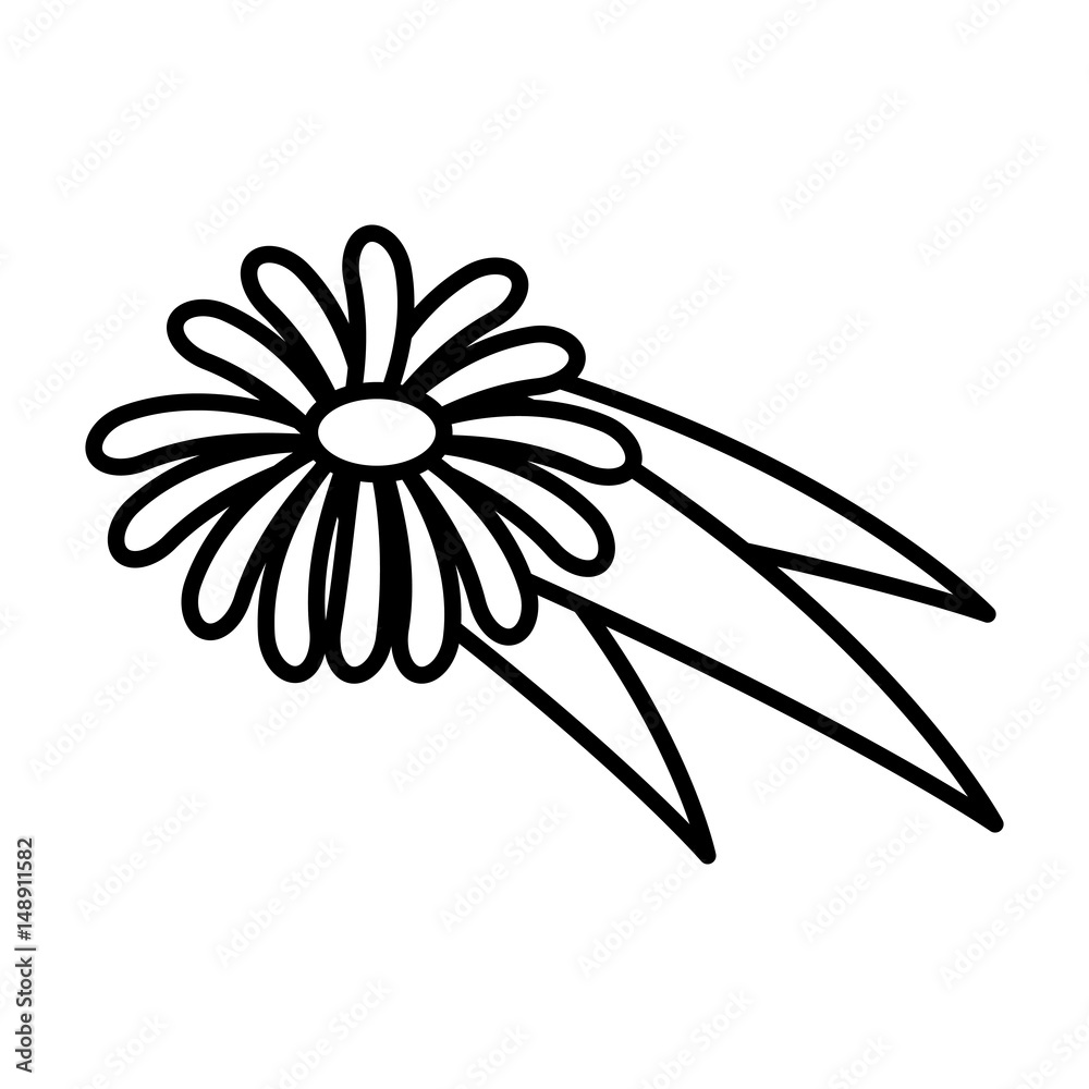 Obraz premium flower icon over white background. vector illustration