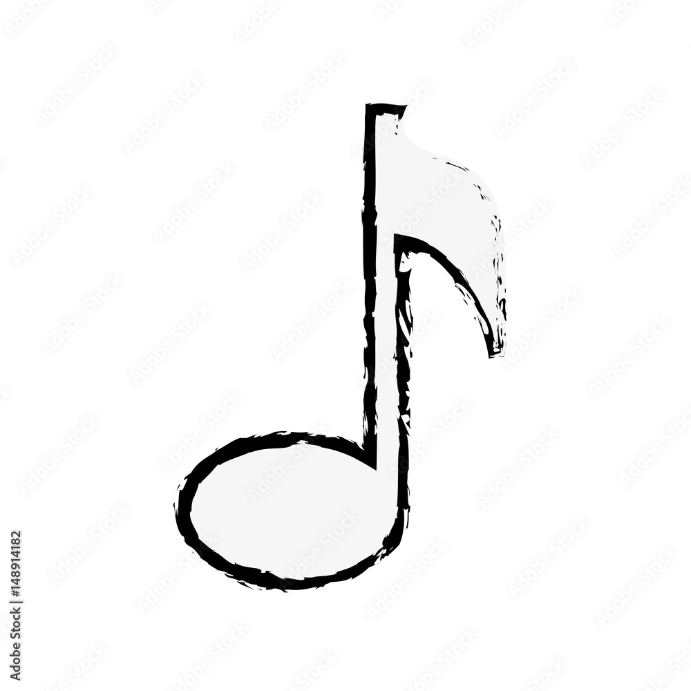 musical note icon over white background. vector illustration musical note icon over white background. vector illustration