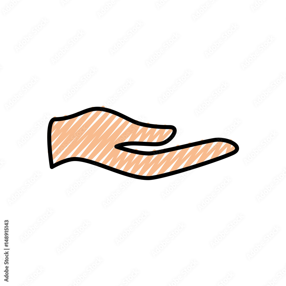 human hand icon over white background. vector illustration human hand icon over white background. vector illustration