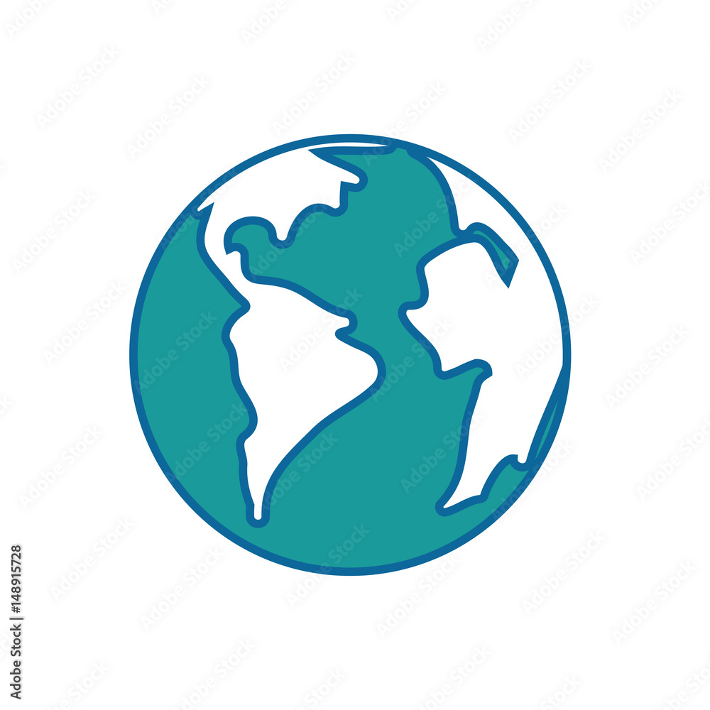 earth planet icon over white background. vector illustration earth planet icon over white background. vector illustration