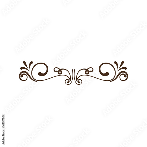 decorative vintage ornament icon over white background. vector illustration