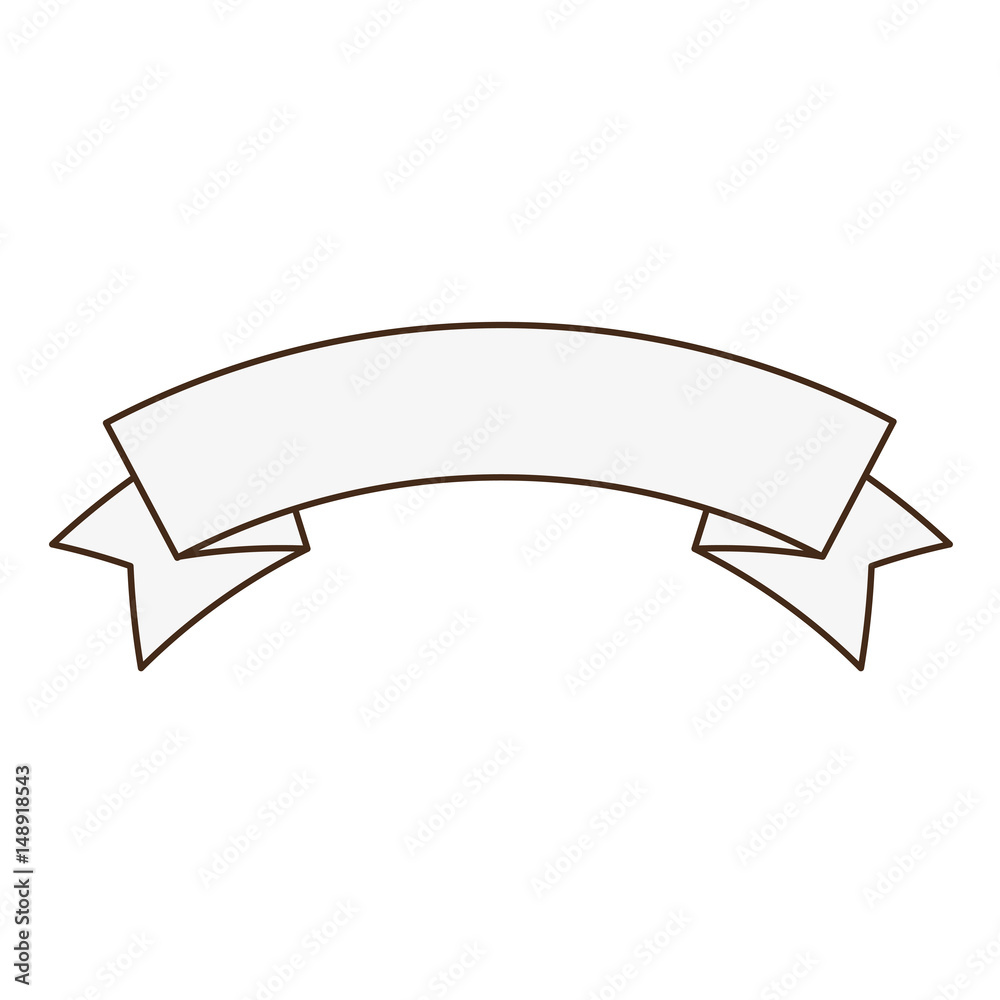 decorative ribbon icon over white background. vector illustration decorative ribbon icon over white background. vector illustration