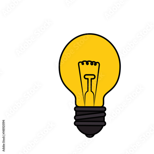 bulb light icon over white background. colorful design. vector illustration