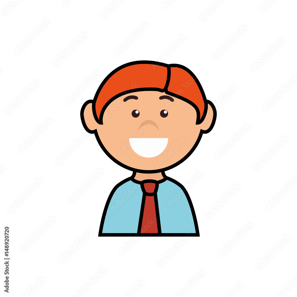 Businessman cartoon profile vector illustration design icon