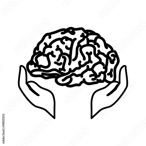 Human brain symbol vector illustration design icon
