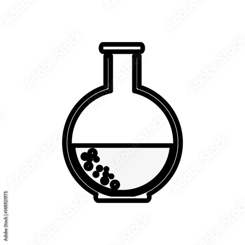 Chemistry flask glass vector illustration design icon