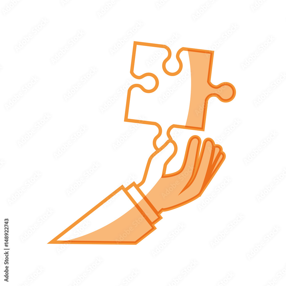 Fototapeta premium Puzzle piece symbol icon vector illustration graphic design