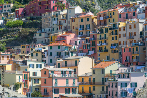 Colourful Manarola in National park Cinque Terre  Liguria  Italy