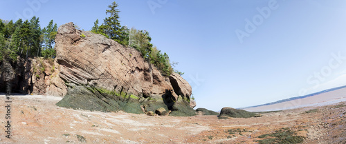 Low tide on the Bay of Fundy at Hopewell Rocks, New Brunswick, Canada.