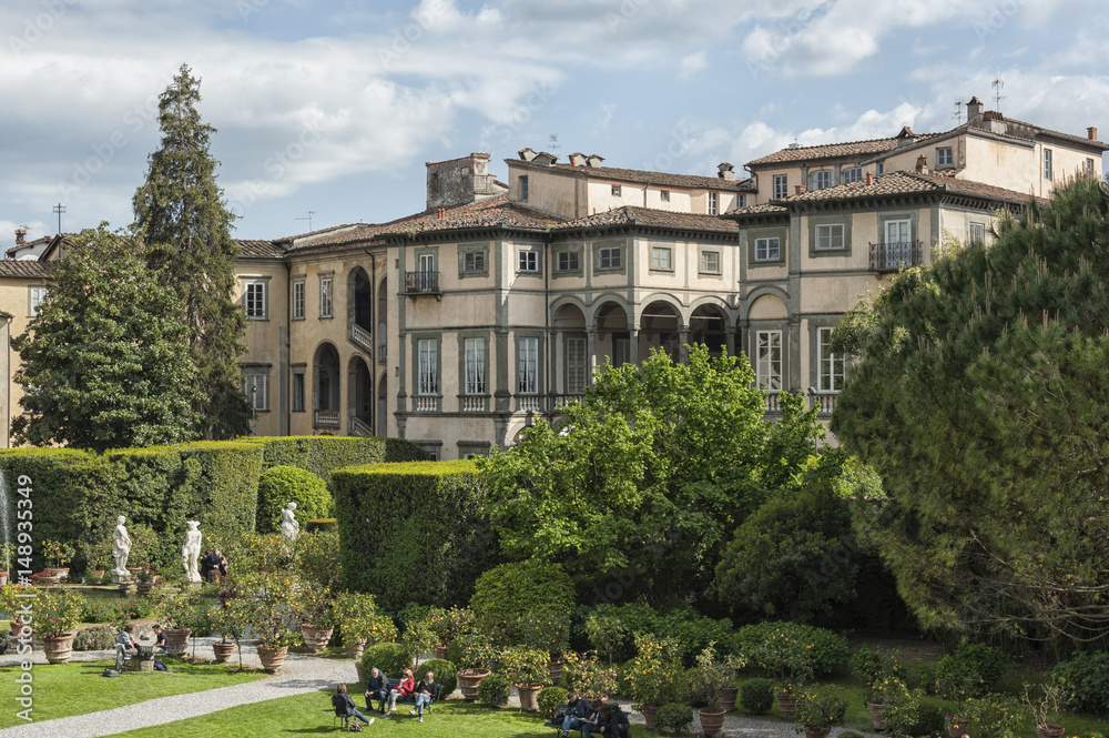 Garden of Palazzo Pfanner, Lucca, Tuscany, Italy
