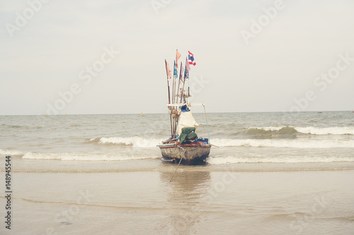 local fishing boat on the sea