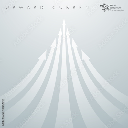 Infographic Background Upward Current _ White Arrows 