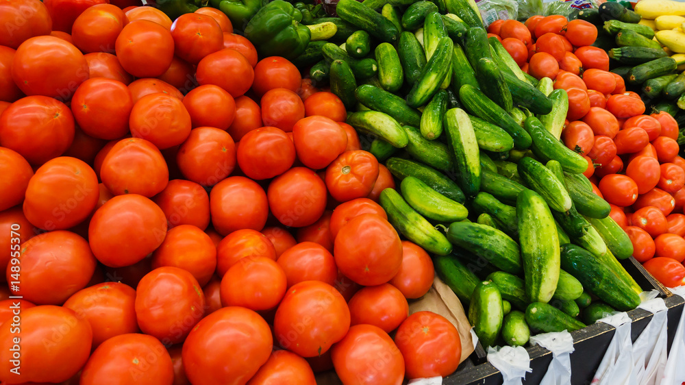 Fresh Vegetables at a Farmers Market