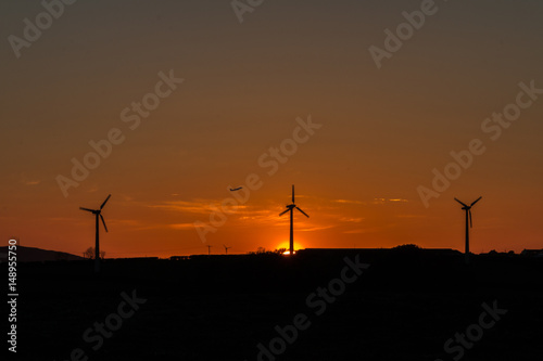 Sunset Windmills