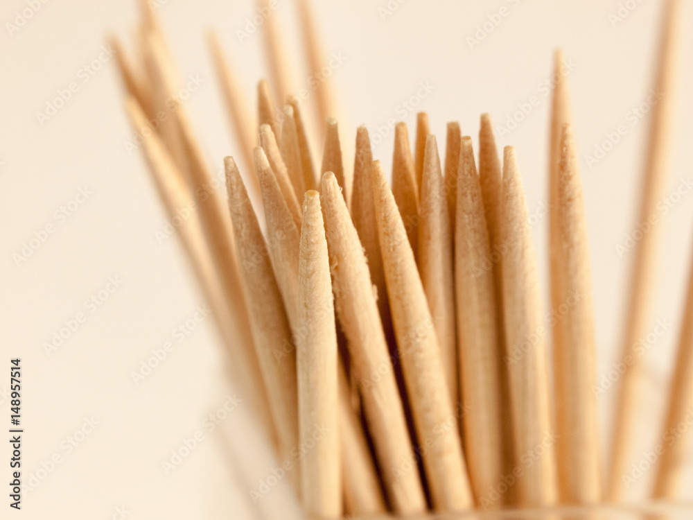 cocktail sticks on a white background close macro cocktail sticks on a white background close macro