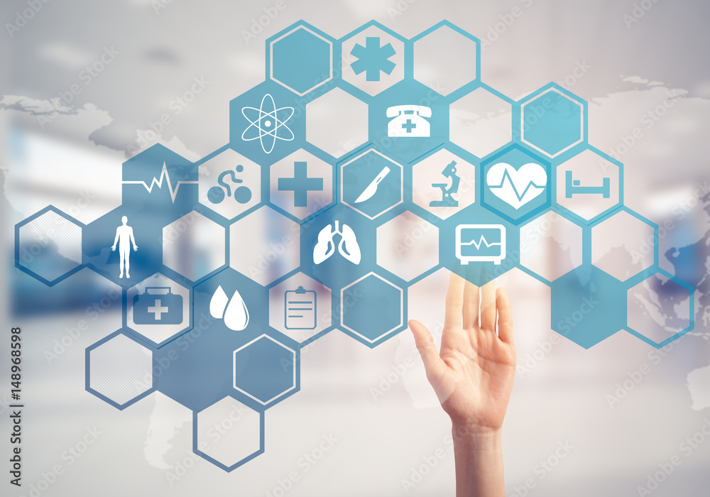 Innovative technologies for science and medicine in use by femal Innovative technologies for science and medicine in use by femal