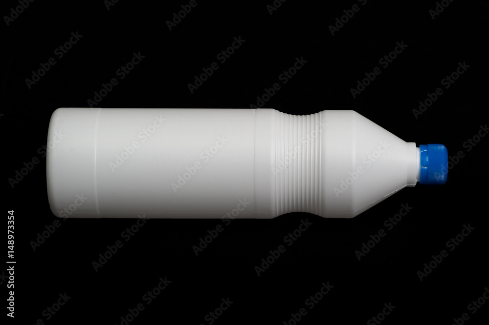 White plastic bottle White plastic bottle