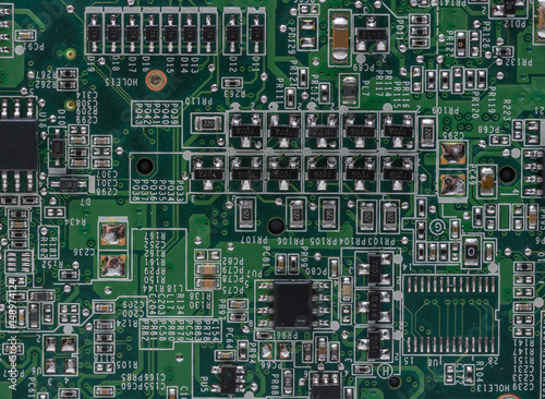 Laptop mother board with circuits