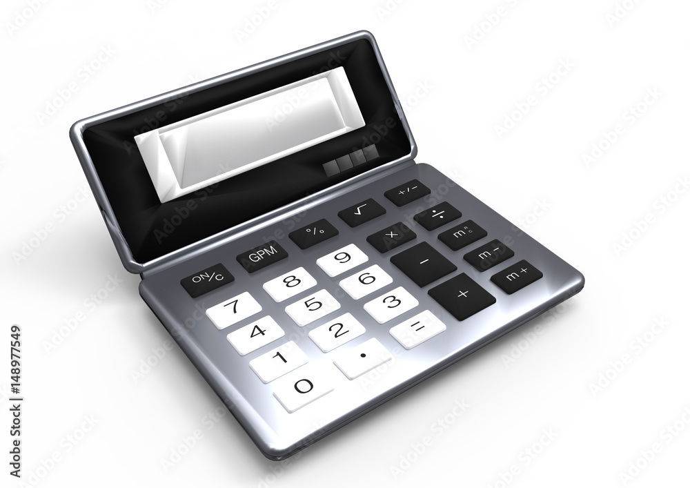 Calculator on white background Calculator on white background