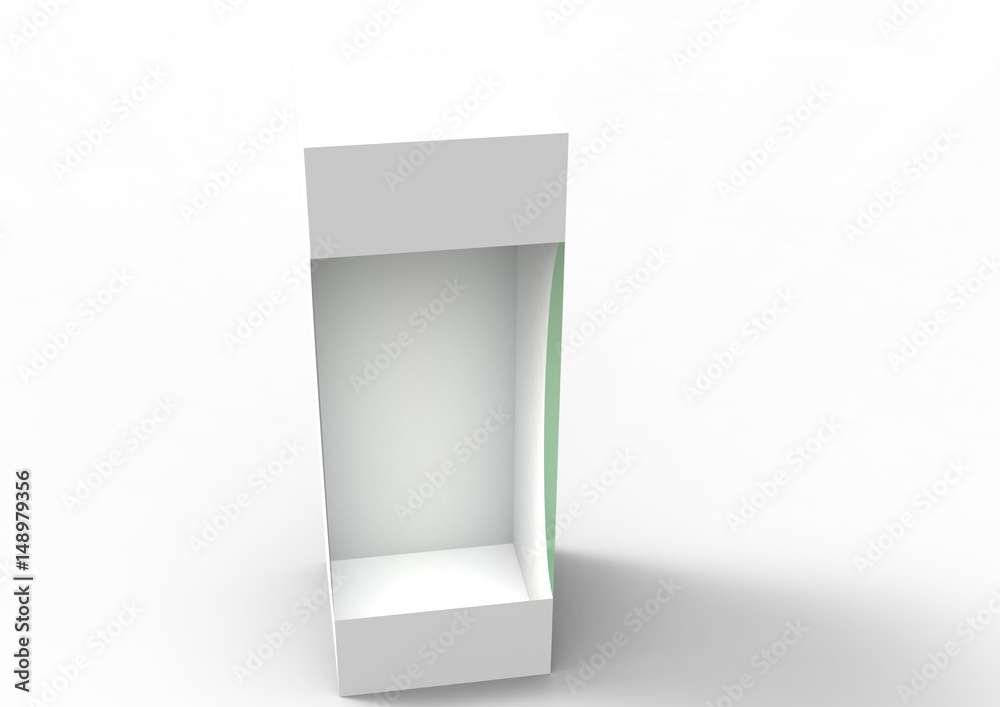 Bottle box on white ground Bottle box on white ground