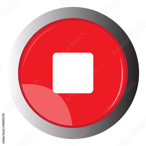 Free Download Isolated web button with a stop symbol, Vector illustration - GFXLoad