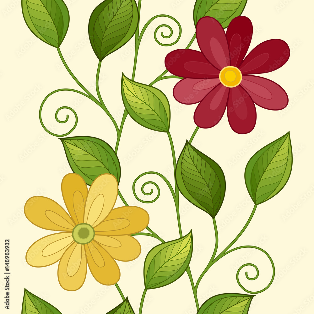 Vector Seamless Floral Pattern Vector Seamless Floral Pattern