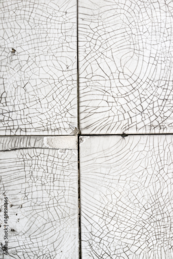 Old cracked tiles.