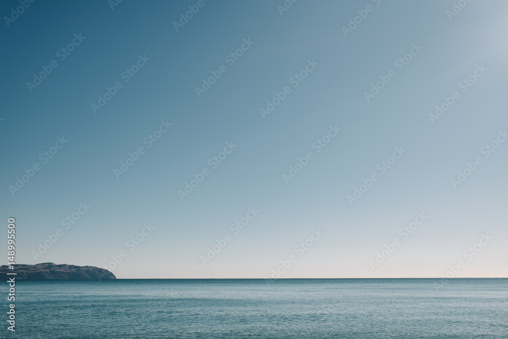 View of ocean against clear sky View of ocean against clear sky