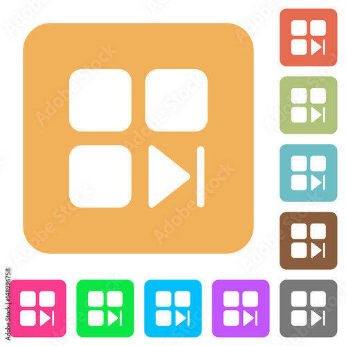 Component next rounded square flat icons
