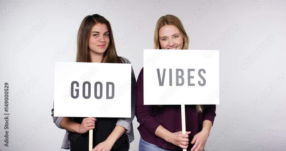 Girls show good vibes