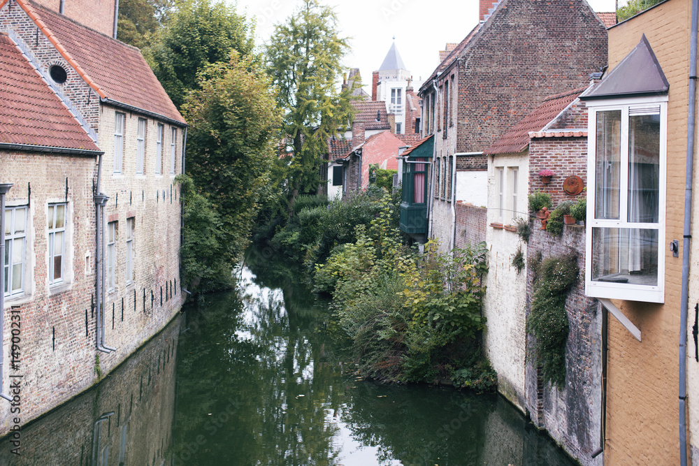 Brugge. Canals in Belgium 