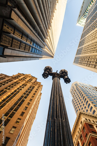 Modern Building Glass Architecture Clouds Wall Detail	