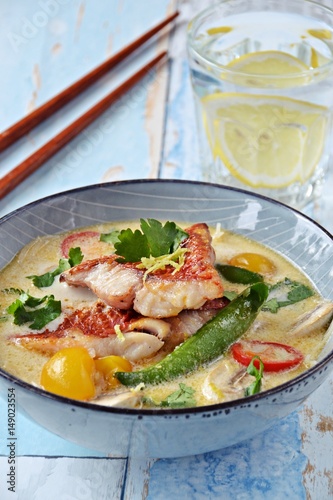Asian Coconut Fish Soup 