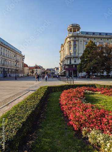 Poland, Masovian Voivodeship, Warsaw, Krakowskie Przedmiescie Street