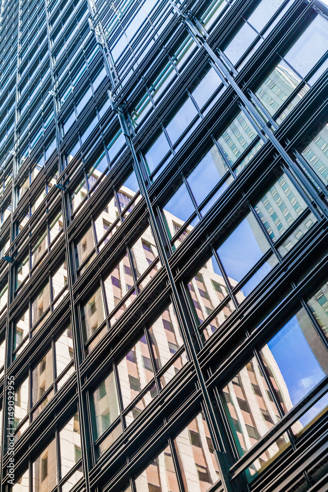 Modern Building Glass Architecture Clouds Wall Detail Modern Building Glass Architecture Clouds Wall Detail