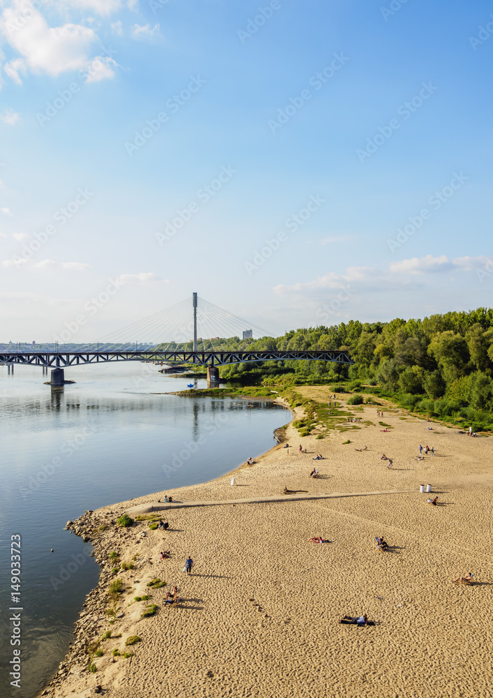 Poland, Masovian Voivodeship, Warsaw, Vistula Riverside Beach