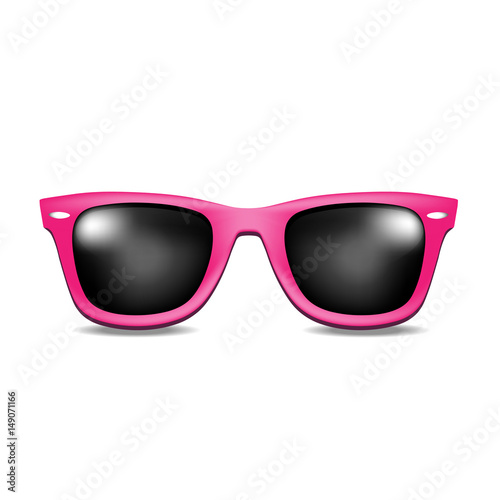 pink sunglasses. vector illustration