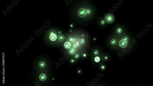 Wallpaper Mural 4k Abstract lightning bubbles blisters flying round circular ball dots space particles background,atomic debris dust light backdrop,underwater droplets plankton micro-organisms. Torontodigital.ca