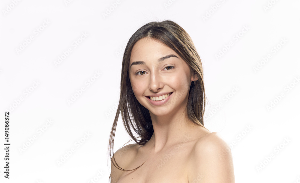 Obraz premium woman, light background, velvet skin