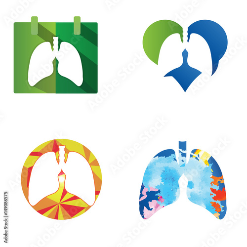 Lung icons Vector, Lung icon set