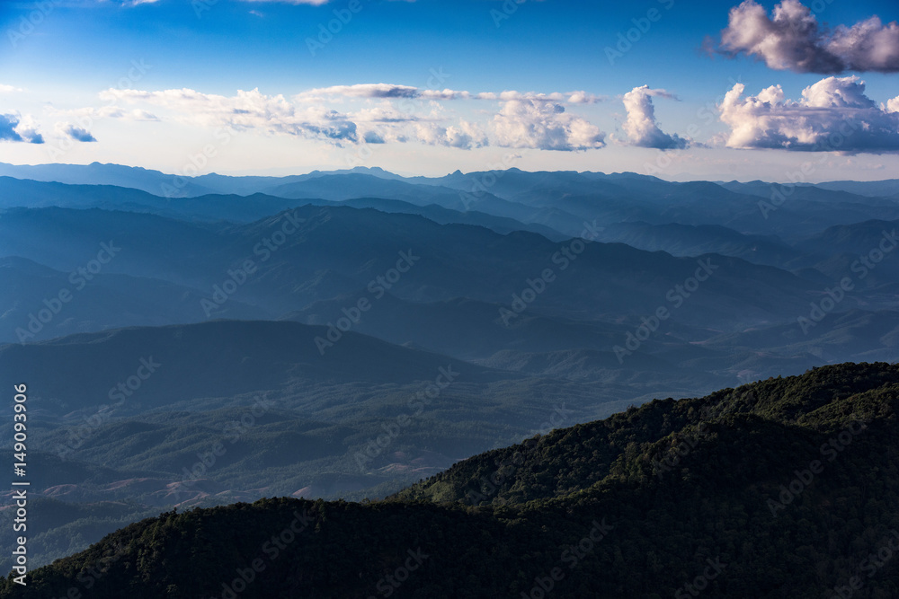 Obraz premium Sunset in mountains