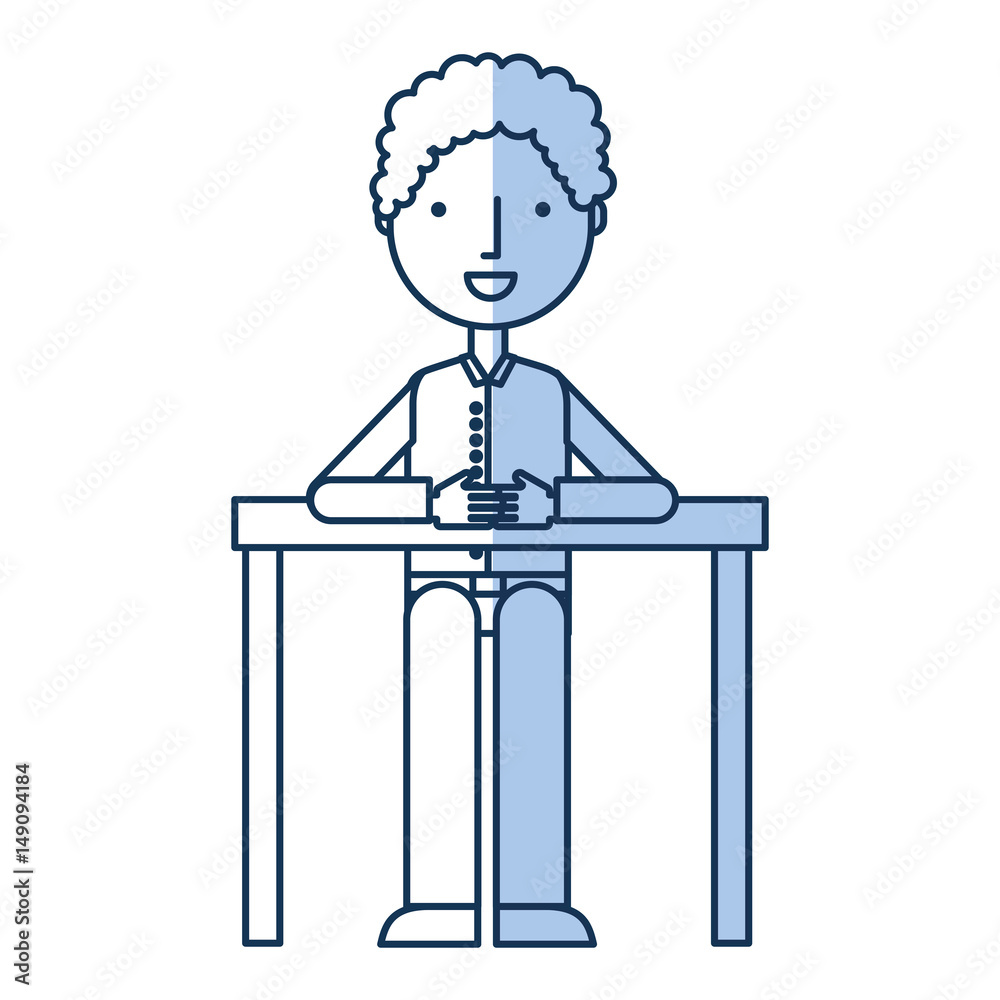 businessman in table avatar character icon vector illustration design businessman in table avatar character icon vector illustration design