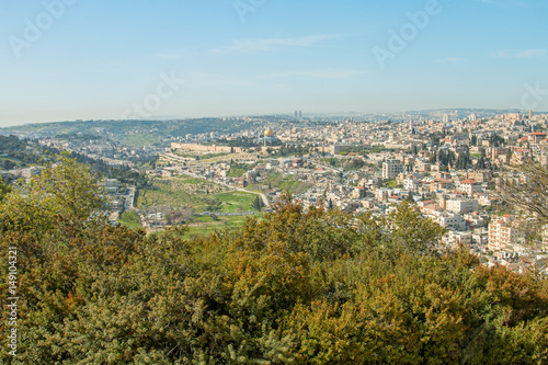 Spring views of the holy city Jerusalem