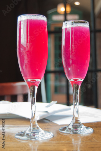 Pink Mimosa Cocktails