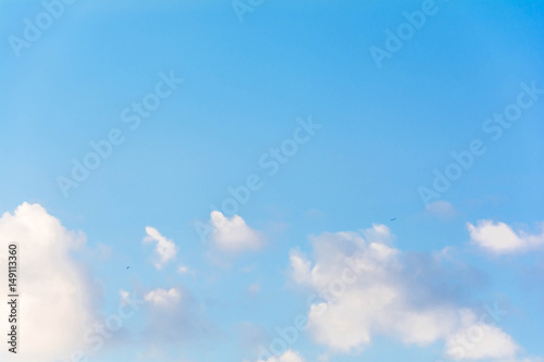 blue sky cloud on air