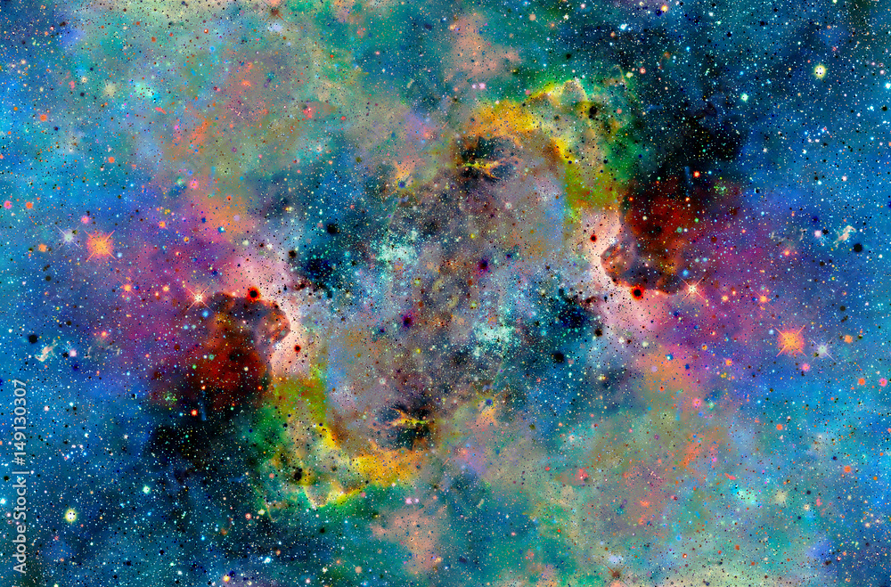 Cosmic space and stars, color cosmic abstract background.