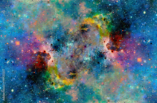 Cosmic space and stars, color cosmic abstract background.