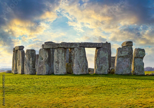 Majestic Stonehenge prehistoric monument in Wiltshire, England.