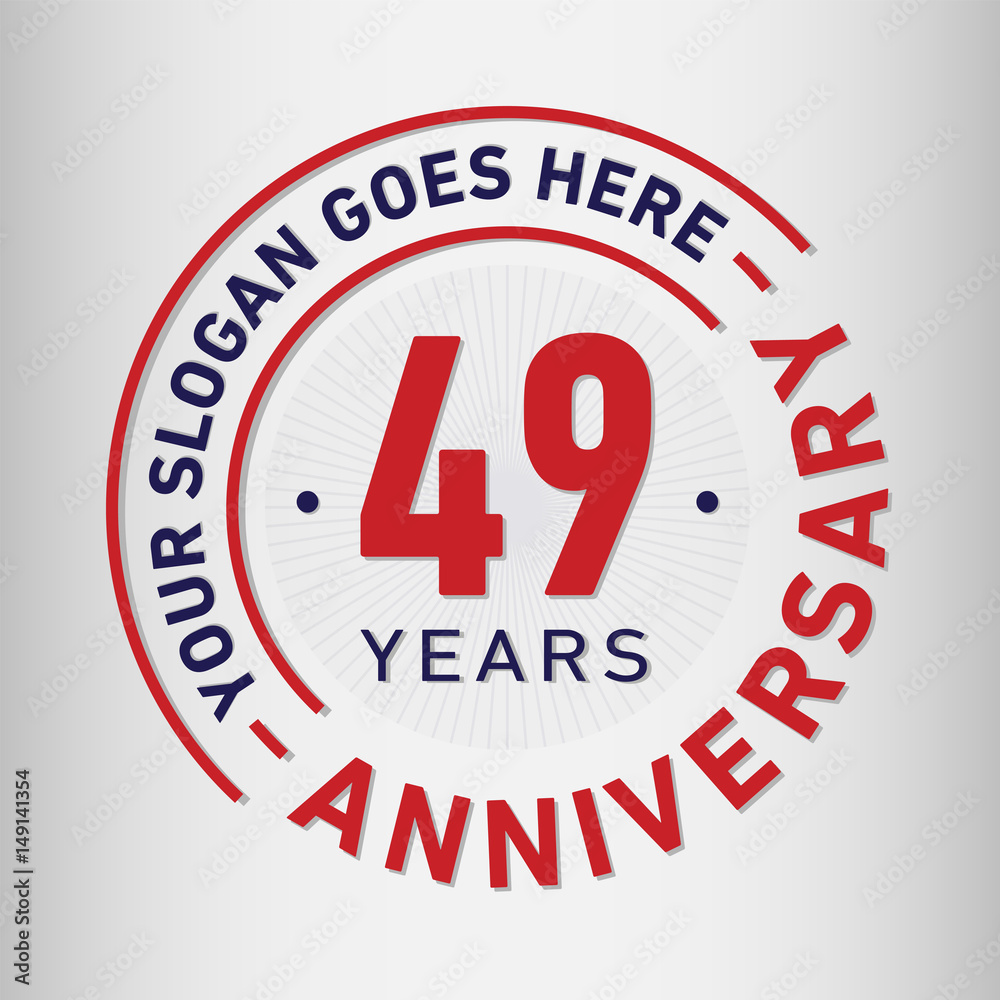 49 years anniversary logo template. Vector and illustration.